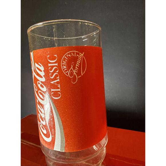 NEW SET OF 8 16OZ COCA COLA SODA GLASSES 1992 COKE FORMULA COLLECTIBLE - Picture 3 of 5